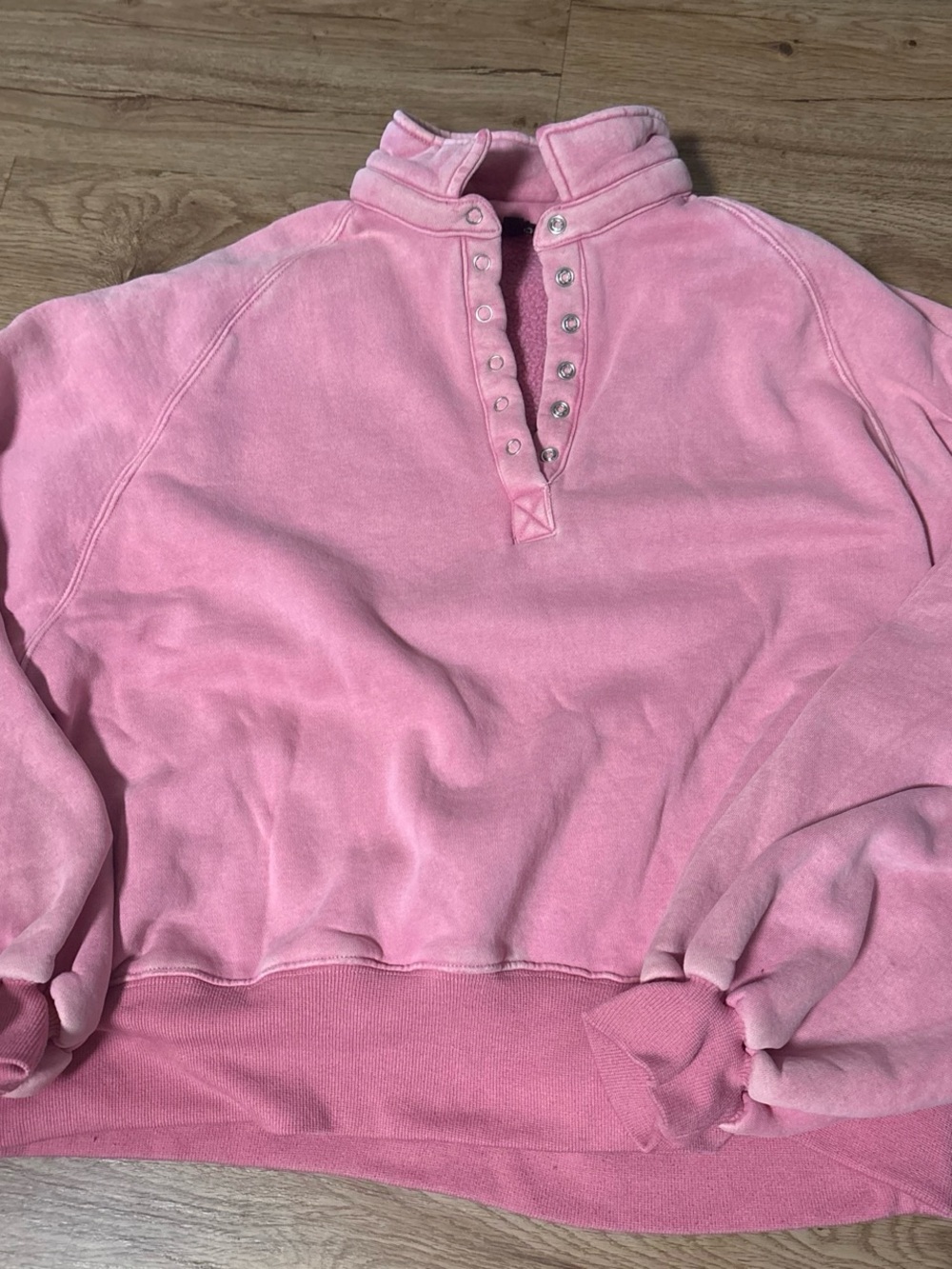 Papermoon Snap-Front Quarterzip Sweatshirt